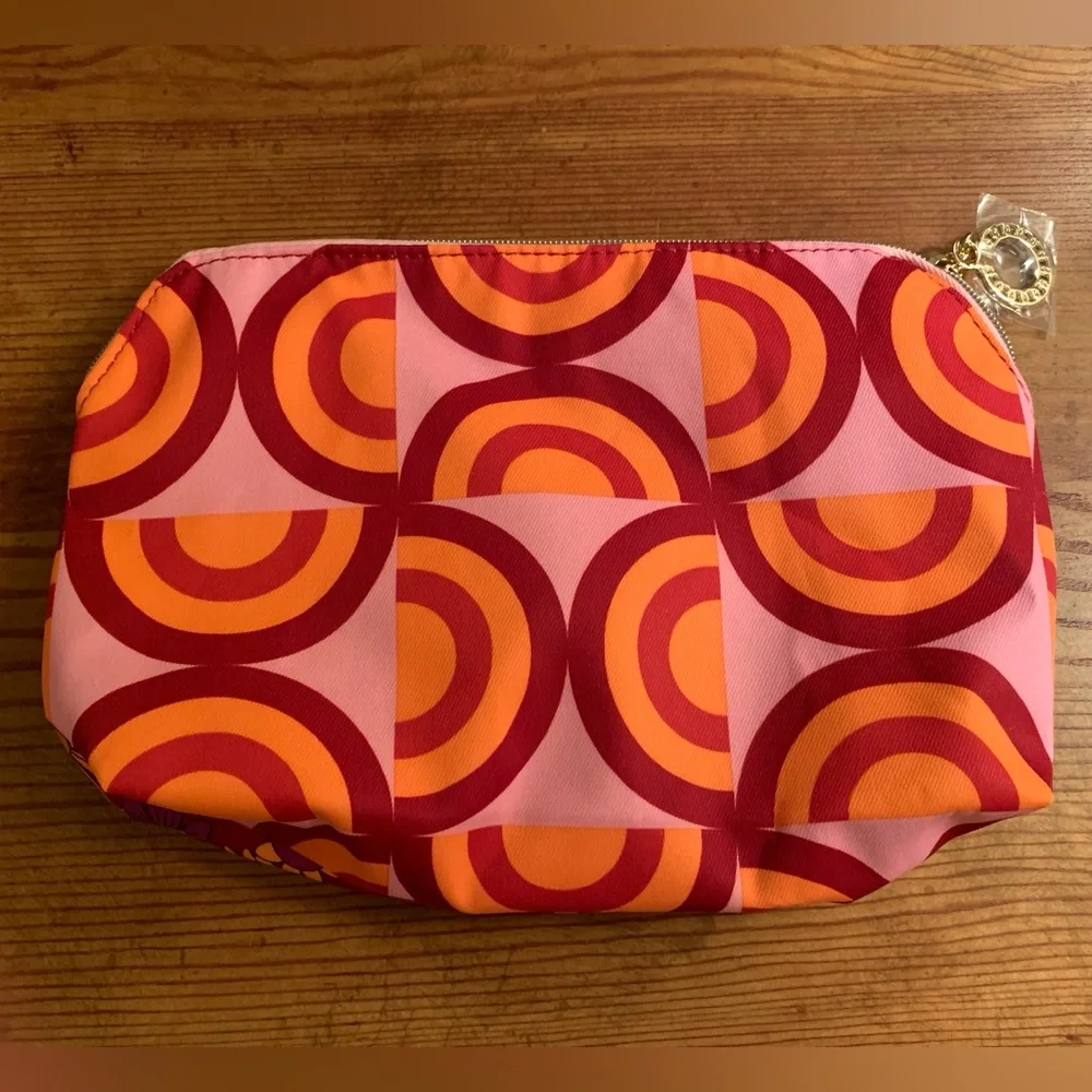 Garnet, Purple, Pink, Orange Floral Themed Cosmetic Bag - Picture 2 of 9